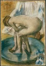 Woman Bathing in a Shallow Tub 1885